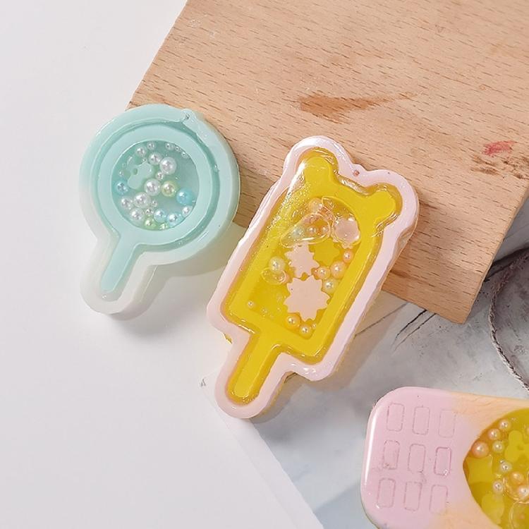 Resin Shaker Mold Quicksand Resin Casting Epoxy Silicone Mold for DIY Keychain