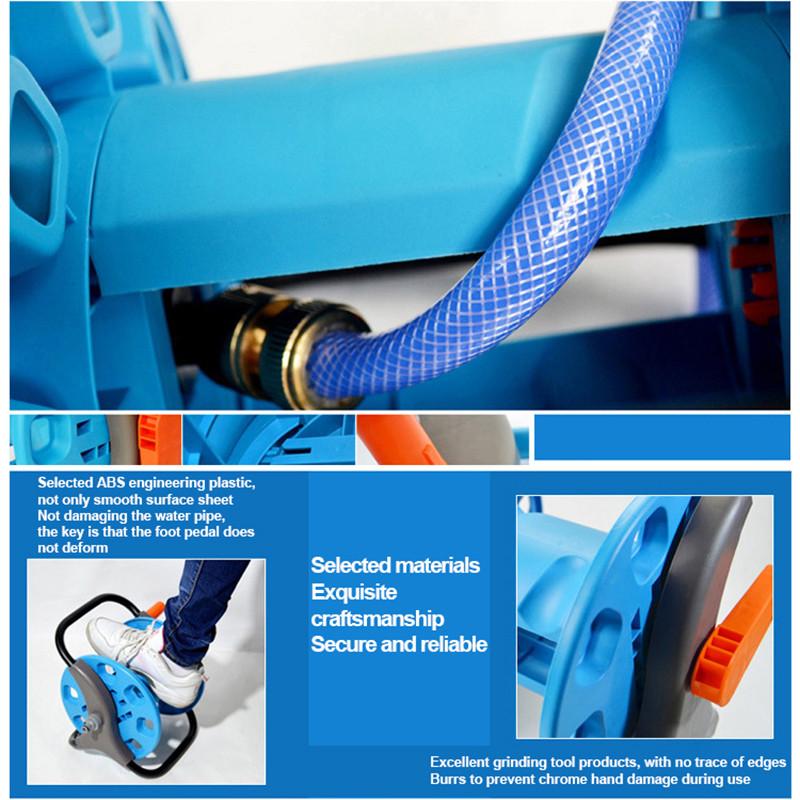 1pcs G1/2 Garden Water Hose Rack Gardening Waterpipe Cart Storage Car Washer Tool for 25m Hose