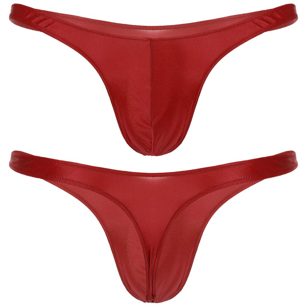 Man Briefs Glossy Underwear Low-waist Panties Sexy Fashion Underpants