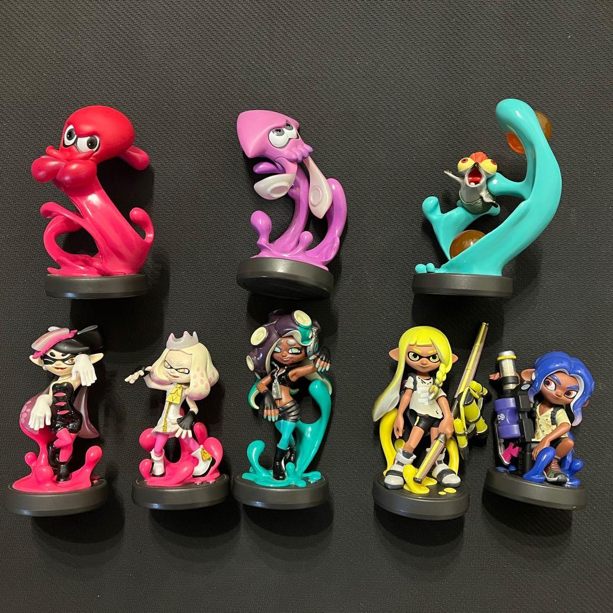 Использованные amiibo Splatoon набор из 8 штук инициализирован