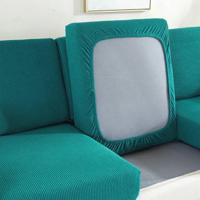 Polar Fleece Sofa Cover Jacquard Stretch Sofa Cushion Seat Cover Spandex L-shaped Corner Seaction Cover Living Room Anti-dust