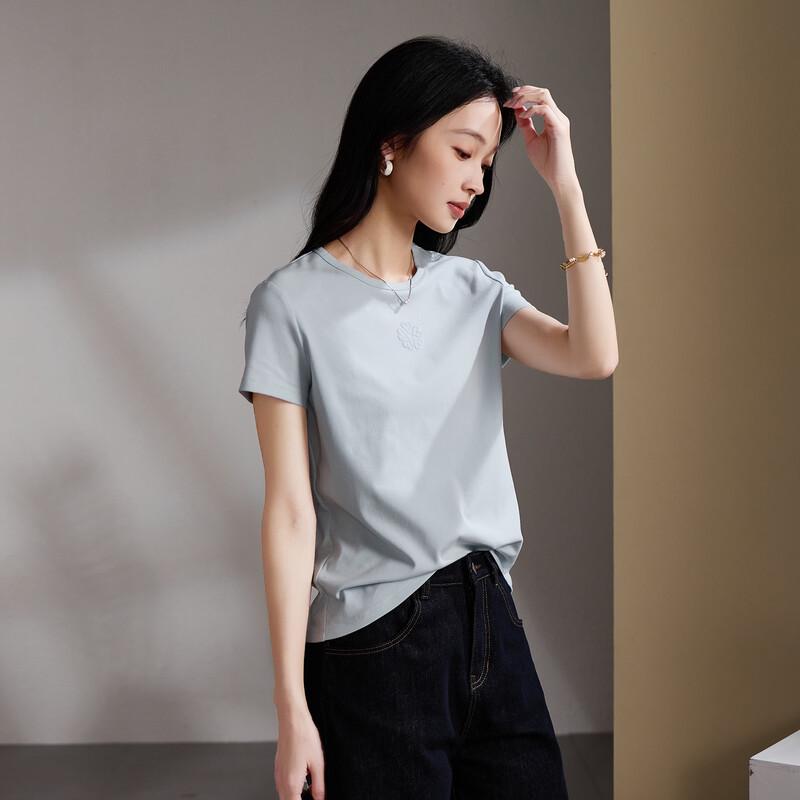 SOFSIL 2026 Summer Plain Short Sleeve T-Shirt for Women