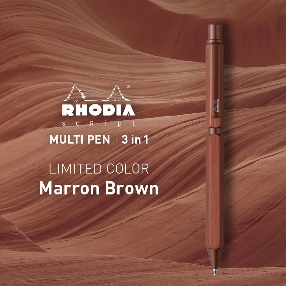 Rhodia Wielofunkcyjny Długopis Wielokolorowy Bordowy Brązowy Olejowy Długopis Kulkowy 0,5 mm