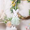 Handgjort Hängande Kaninpendant Garnkjol Påskharen Docka Kanin Älva Prydnad Festlig Gåva