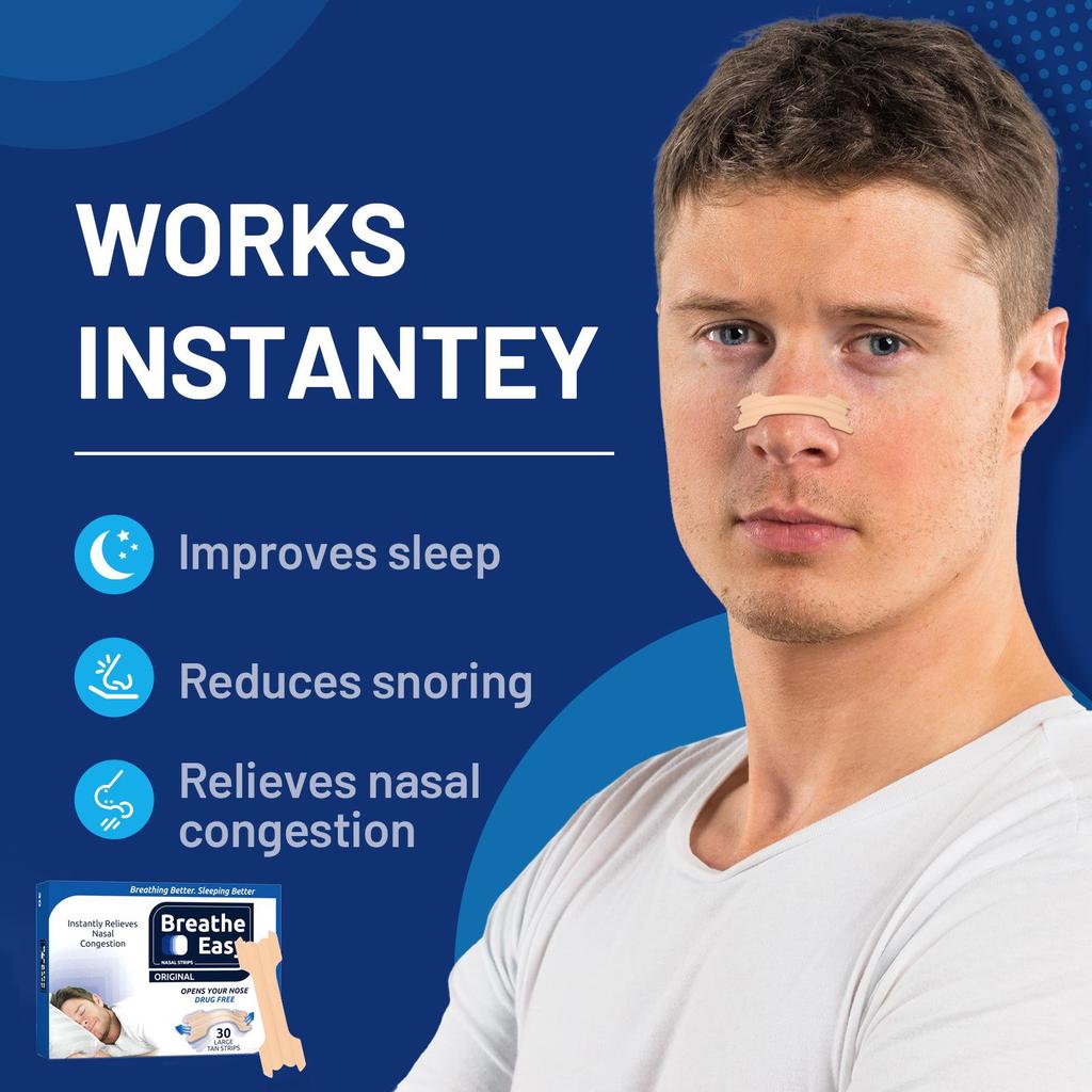 Breathe Easy Anti-Snark Näsplåster för Förbättrad Näsandning