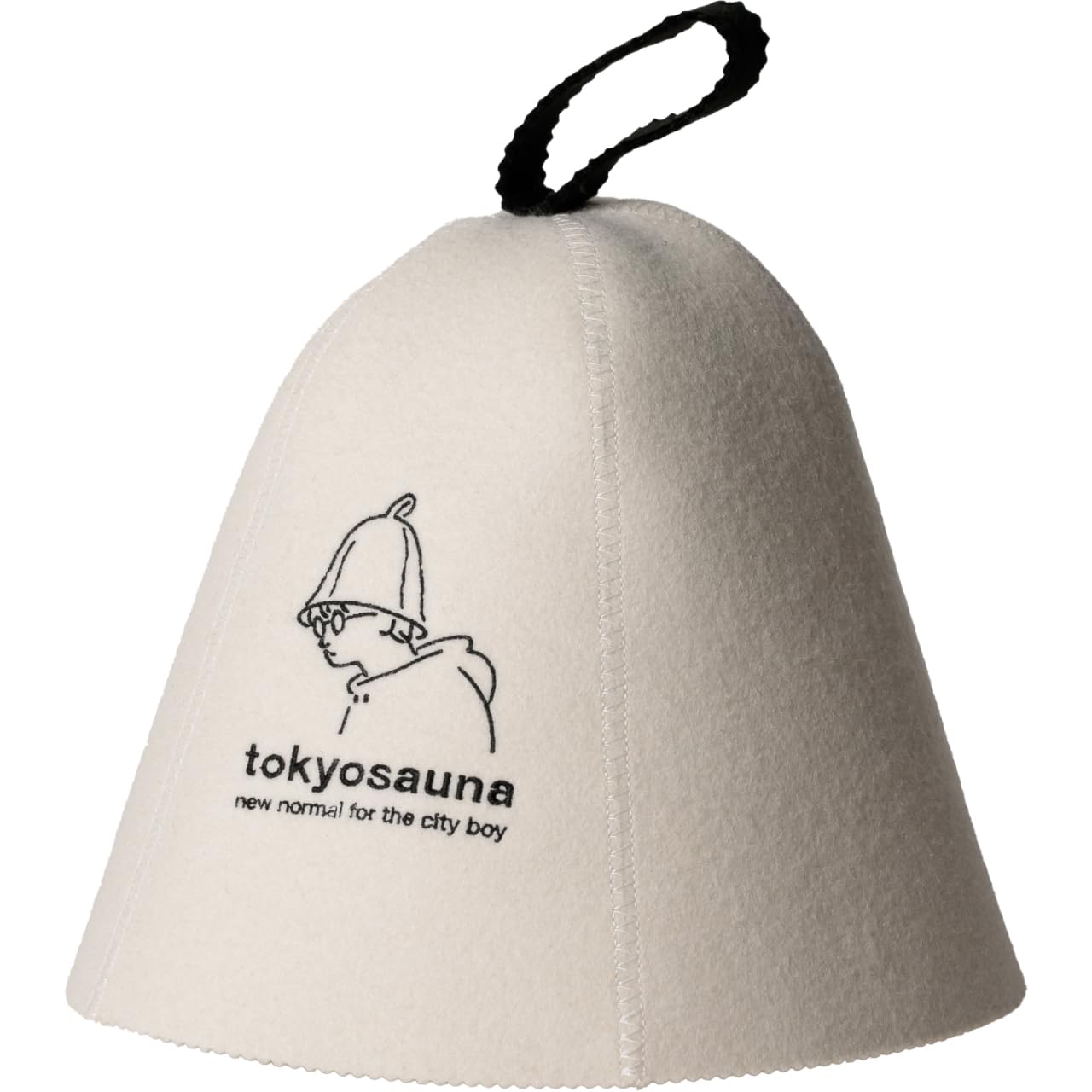 

tokyosauna Шапка для сауны, Шерсть, для мужчин и женщин, Машинная стирка, Проходит тесты на стирку, Включает водонепроницаемый чехол (Королевская шапка для сауны, Белая)