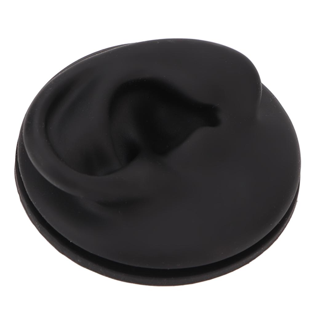 Left Ear Model Simulation Artificial Silicone Teaching Tool Human Ear Model with Round Base for