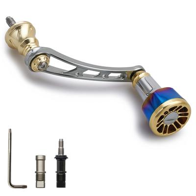 Cabo de carretel HEIGHTEN 56mm para motor de arco de carretel giratório universal SHIMANO DAIWA (Ouro e bronze) (263)