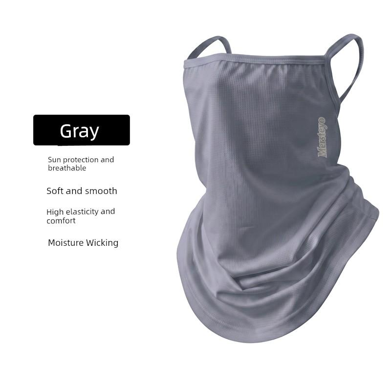 Summer Sun Protection Face Mask for Men and Women, Full-Face Sunshade with Ear Loops, Cycling Ice Silk Neck Gaiter, Face Protection Against Uv Rays