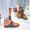 Fashion Women's Sandals 2024 Summer Dance Women's Thick-soled Color-blocking Casual Roman Women's Slippers Wedge Thick-soled Slippers