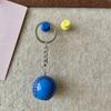 Creative 3D Basketball Football Keychain Handmade Resin Sport Theme Decoration For Bags Keys Car Interior Gift