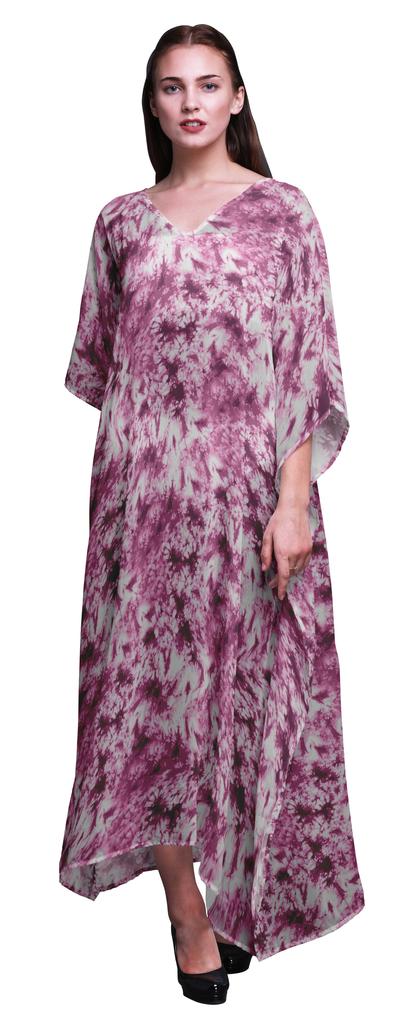 Bimba Tie-Dye Ladies Kaftan Holiday Loungewear Maxi Dress Beach