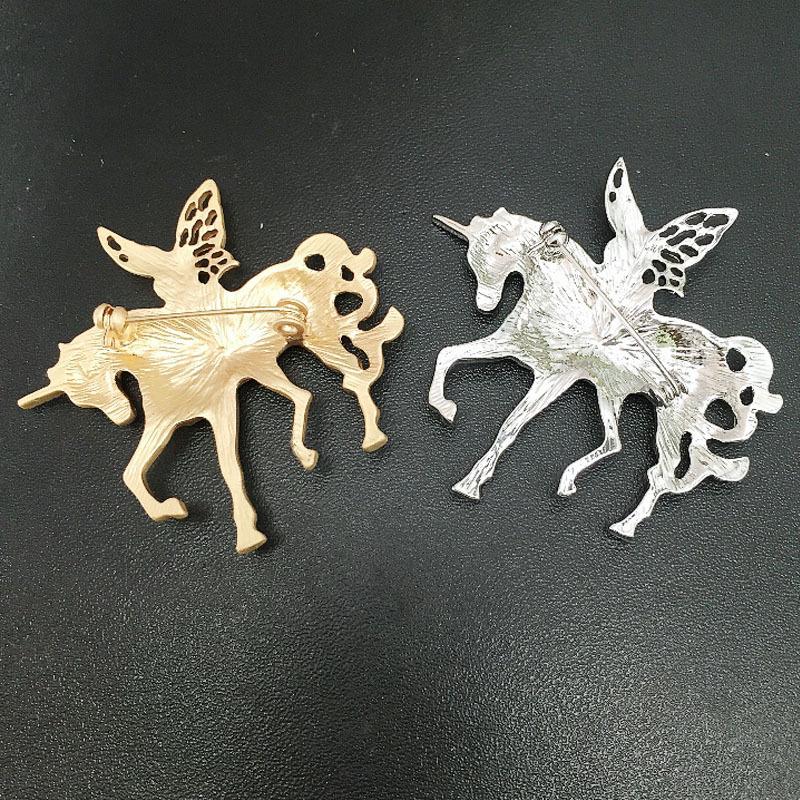 Fashion Creative Baroque Angel Pony Horse Brooch Pin Badge Clothing Suit Corsage Women High-end Brooch Jewelry Accessories Gift