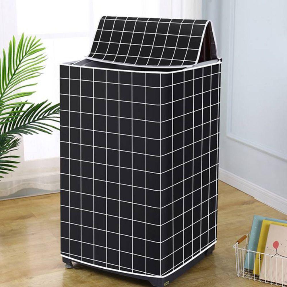 Grid Stripe Dustproof  Washer Cover Waterproof Laundry Dryer Protect Cover  for Washing Machine