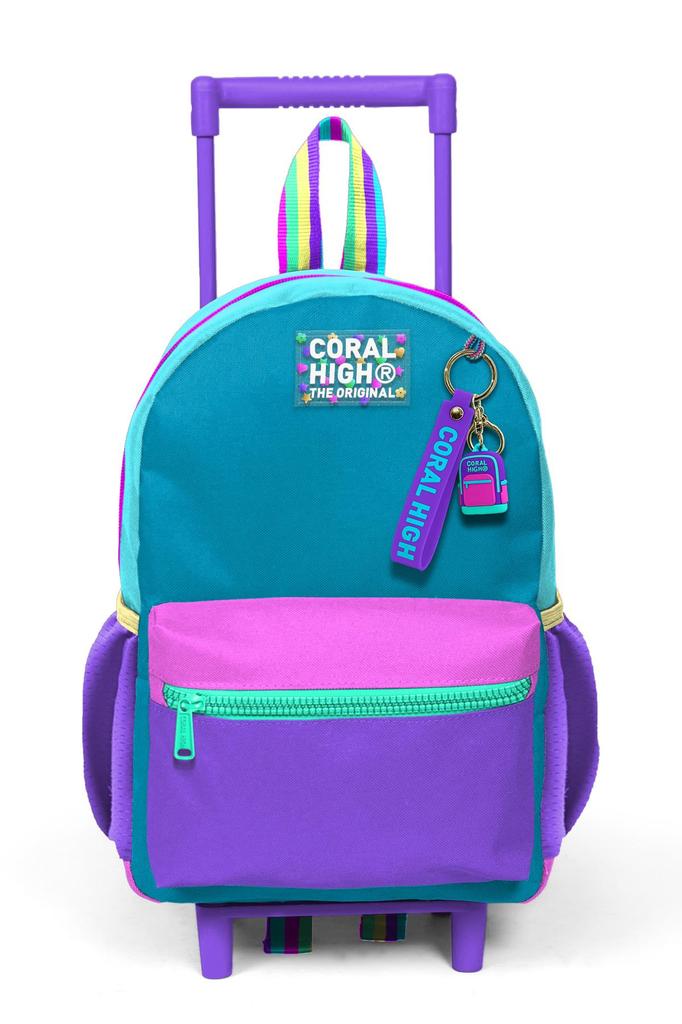 Minik Yuva Squeegee Backpack Pink Pastel Color Two Compartments 24059