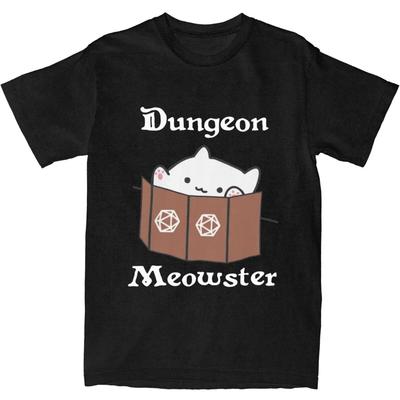 Dungeon And Dragon Meowster Men Women T Shirts Apparel Funny Tees T-Shirt Pure  Birthday Gift Clothing