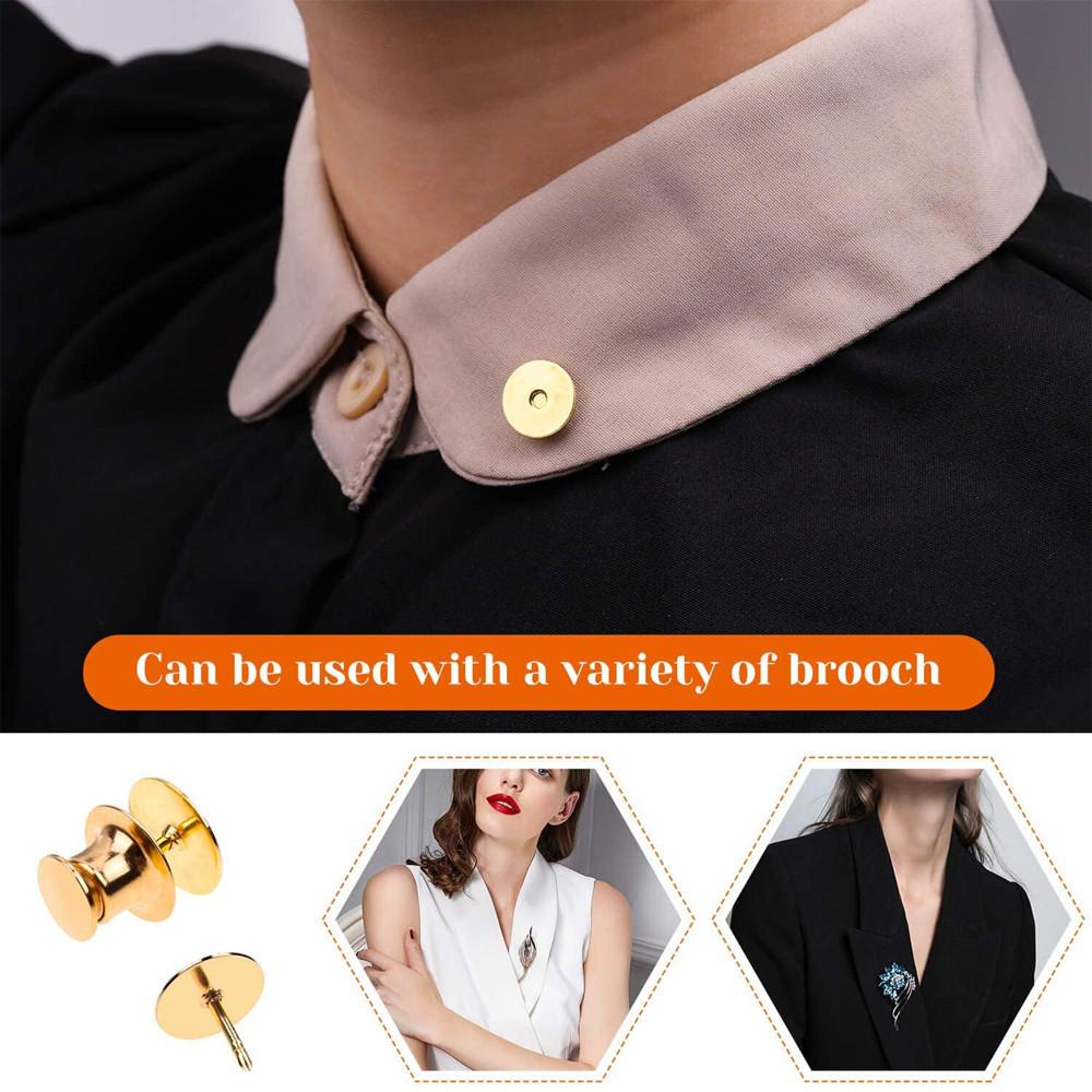 84pcs Metal Pin Backs Replacement Flat Round Pin Keepers Safety Clasp For Brooch Tie Tack Hat Badges Lapel Pins Jewelry Making