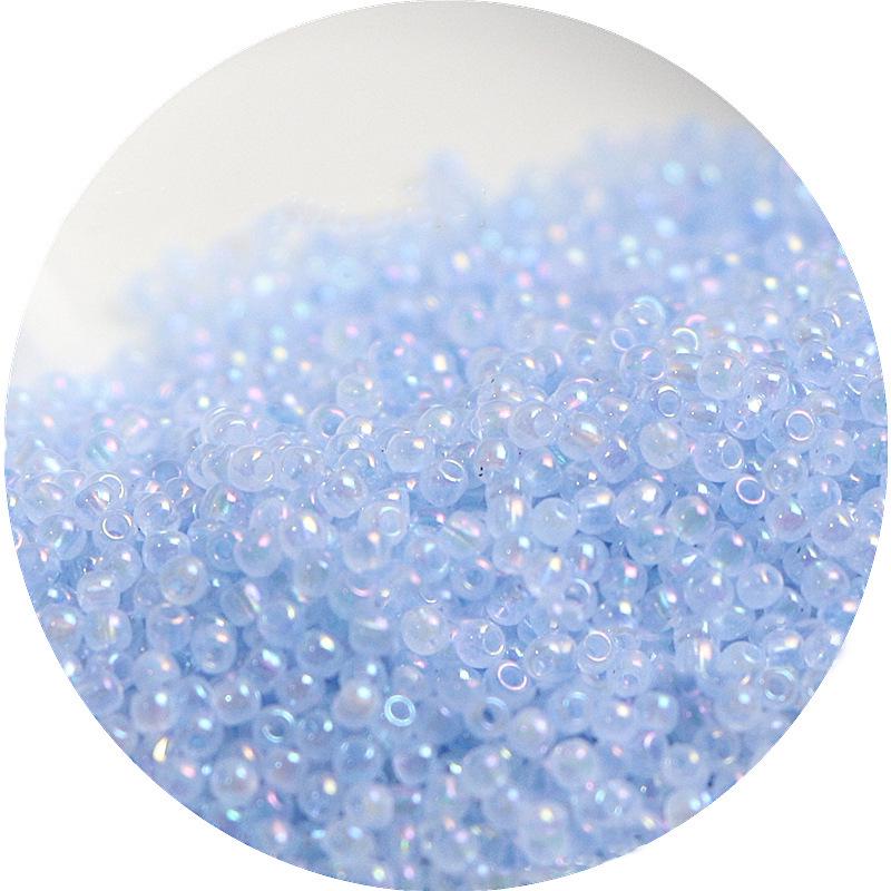 2mm Irisierende Glas-Samenperlen: Cremige Wolke für DIY Schmuck & Armbänder