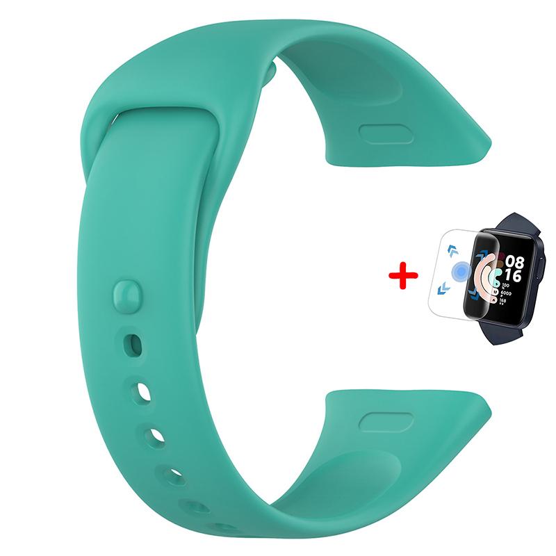 Silicone Band For Xiaomi Redmi Watch 3 Active Strap Replacement Watchband Bracelet For Redmi Watch 3 Lite With Screen Protector