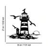 1 Stück Nautische Leuchtturm & Möwe Metall Wandkunst 15,5"x14" Küstenheim Dekoration Geschenk