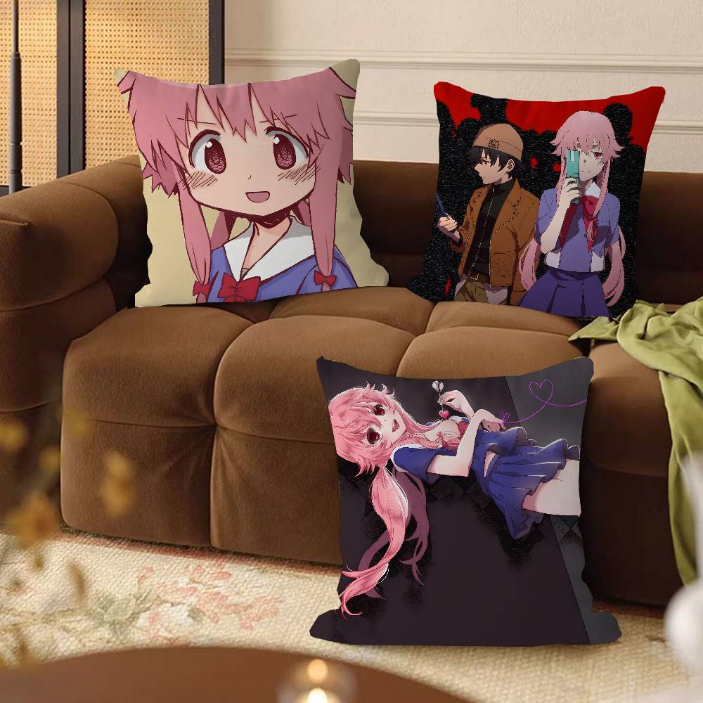 F-Future D-Diary Cartoon Animation Cushion Cover Pillowcase Upholstery Sofa Throw Pillow Home Decor Pillowcas