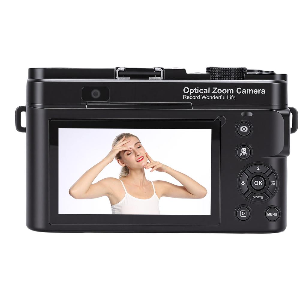 4K Digital Camera 12X Optical Zoom WIFI 75MP Portable Auto   Compact Camera for Travel