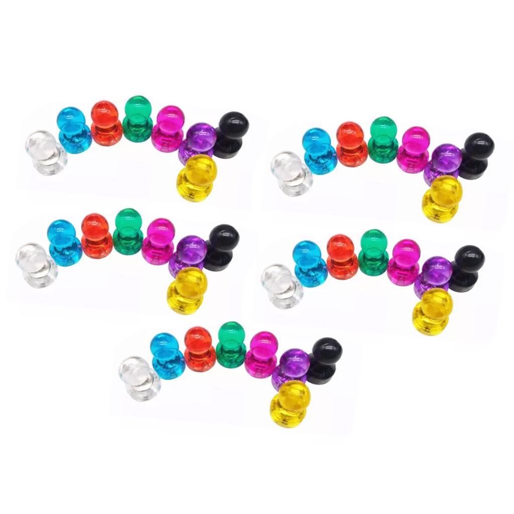 40 Peças Ímãs de Quadro Branco Cores Sortidas Acrílico Resistente Multiuso Alfinetes Magnéticos para Escritório