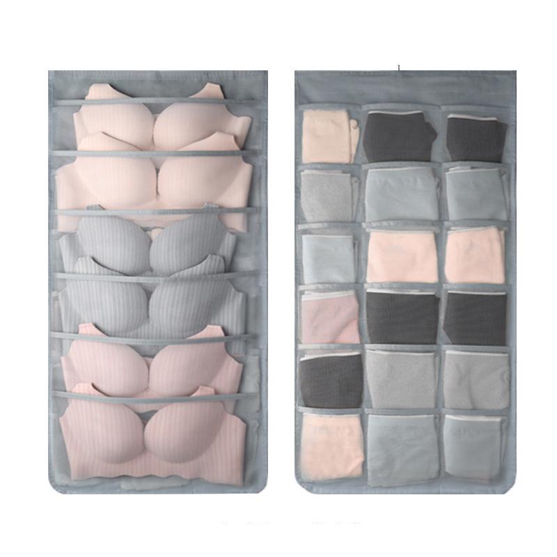 Hanging Closet Organizer, Double-Sided Underwear and Clothes Storage, Wall Hanging Storage Bag for Bedroom, Dorm, Wardrobe