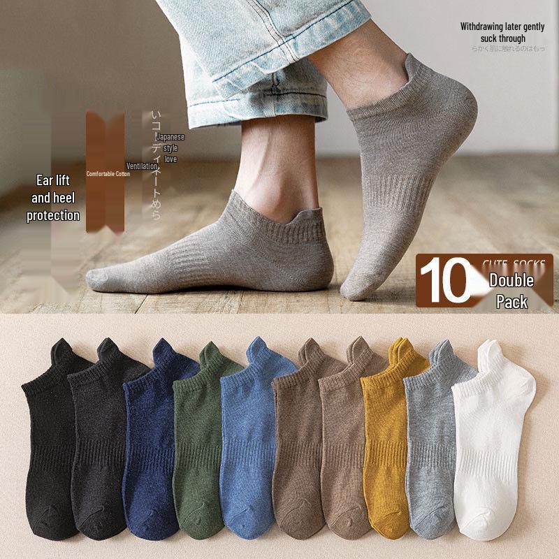 5 Pairs of Black and White Striped Mid-Calf Socks: Autumn/Winter Korean-Inspired Academy Style