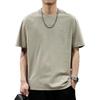 2025 Summer Men's Loose Fit Combed Cotton Ice Silk Cool Short Sleeve T-shirt - Breathable American Casual Half Sleeve Tee