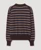 MELLY&ROSE Soft Stripe Polo Knit (310253)_Brown