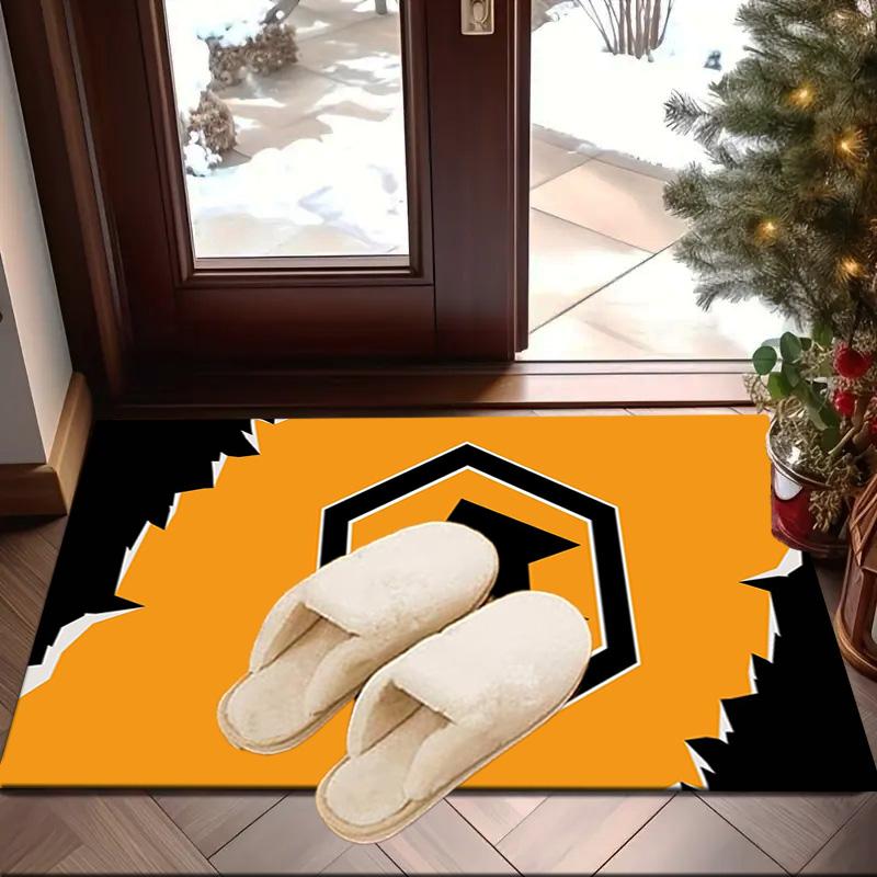 Wolves Football Club Emblem Printed Area Rug for Office, Chair Rug, Decorative Carpet Floor Mat, Large Size Fan Gifts Christmas Gifts