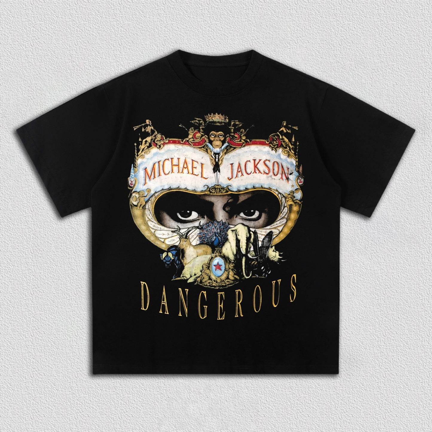 

2026 New Michael Jackson MJ Y2k Graphics Cotton Unisex Shirt Oneck Short Sleeve Unisex Women Fashion Hiphop Tshirt Summer M