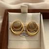 Neat Rings Warm Ore Earrings Earrings Daily Low Luxury Exquisite Advanced Exquisite Commuter Personalized Earrings