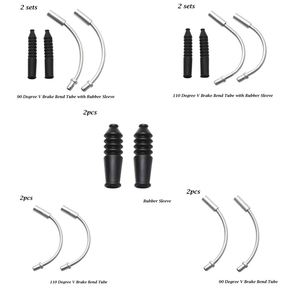 8 zestawów V hamulec makaron przewodnik po kablach Bend Tube rękawy rurowe Protector wąż hamulcowy makaron części rowerowe do roweru górskiego MTB