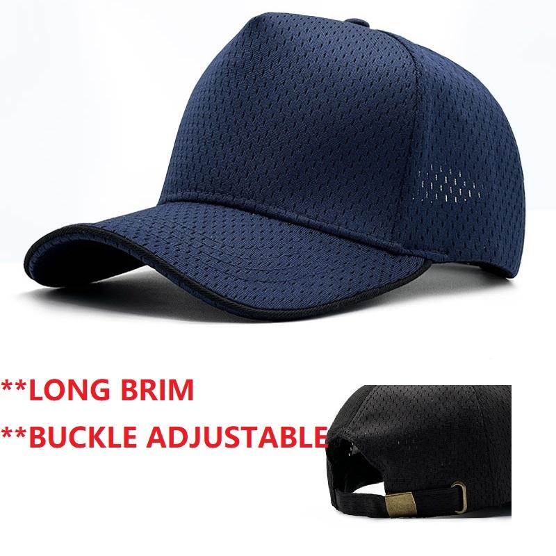 Spring Summer Mesh Baseball Cap for Men Women Big Head Trucker Cool Hat Plus Size Outdoor Sports Running Caps 56-60cm 60-65cm -