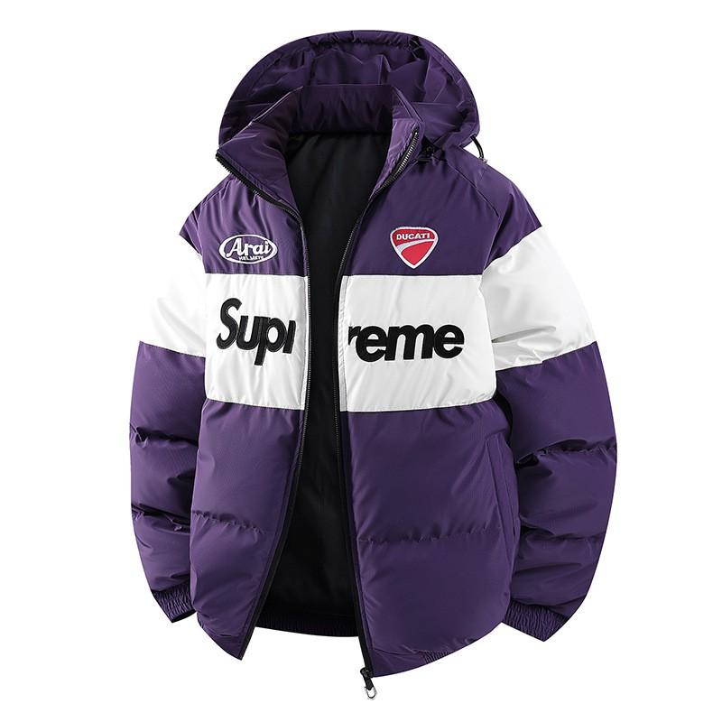 Womens Waterproof PU Cotton Jacket Winter Warm Loose Fit Street Style Riding Coat