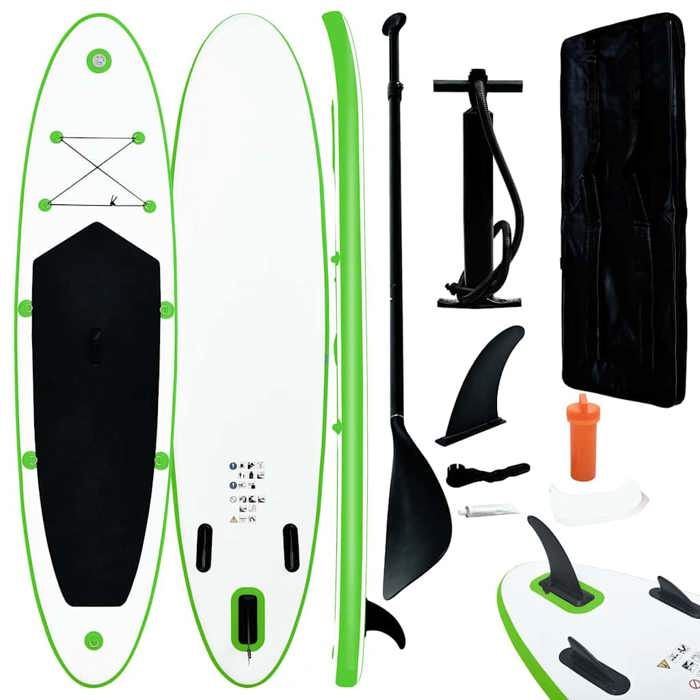 VidaXL Ensemble de Planches SUP Gonflables Planche à Rame Pagaie Surf Increvable et Résistant aux UV Hommes Adulte Extérieur 92734