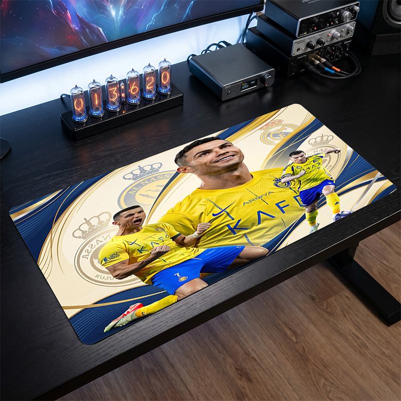 Podkładka pod mysz z herbem Cristiano Ronaldo, Rozszerzona antypoślizgowa gumowa mata na biurko do gier, biura, laptopa, Prezent dla fana