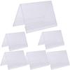 Rubonarie Place Card Acrylic Stands, Pop Stands, Acrylic Tabletop Card Holders, Name Tag Holders, 6-Piece Set (Clear)