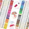 48 Pcs Double Brush Marker Pens with Portable Box 48 Colors Art Markers Set Fine and Brush Double Tip Markers Set Art Supplies