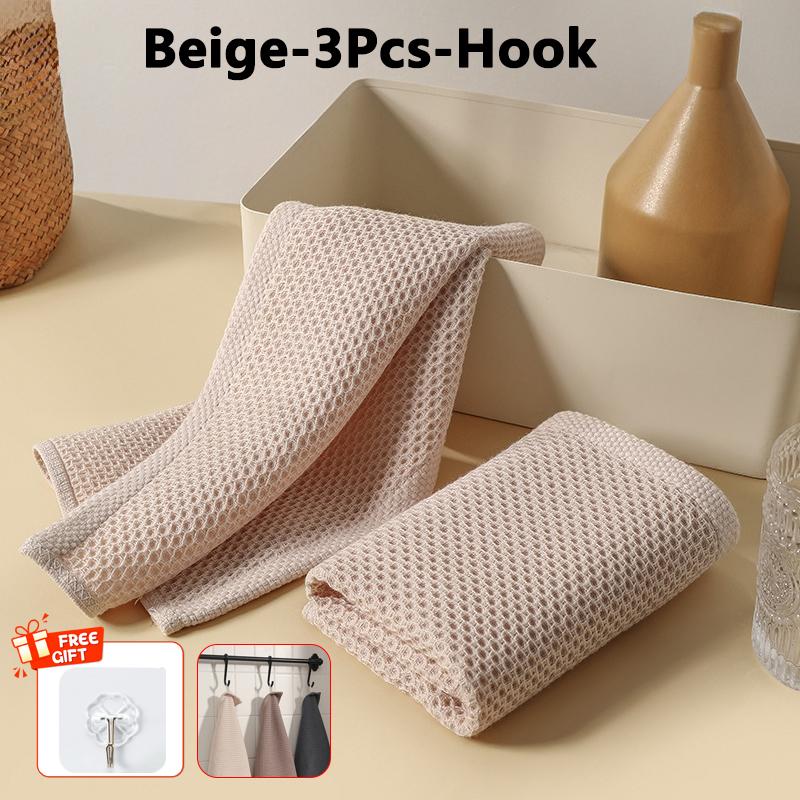 Baumwolltuch, weich, saugfähig, Geschirrtuch, Küchentuch, Wabenmuster, atmungsaktiv, Gesichtswaschtuch, Haushaltsreinigungstuch, Waschlappen