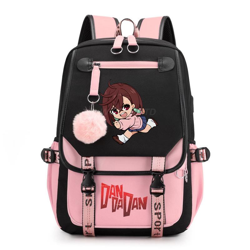 The New Dandadan Bold Party Surrounding Printing Trend Junior High School Students Large-capacity Leisure Schoolbag