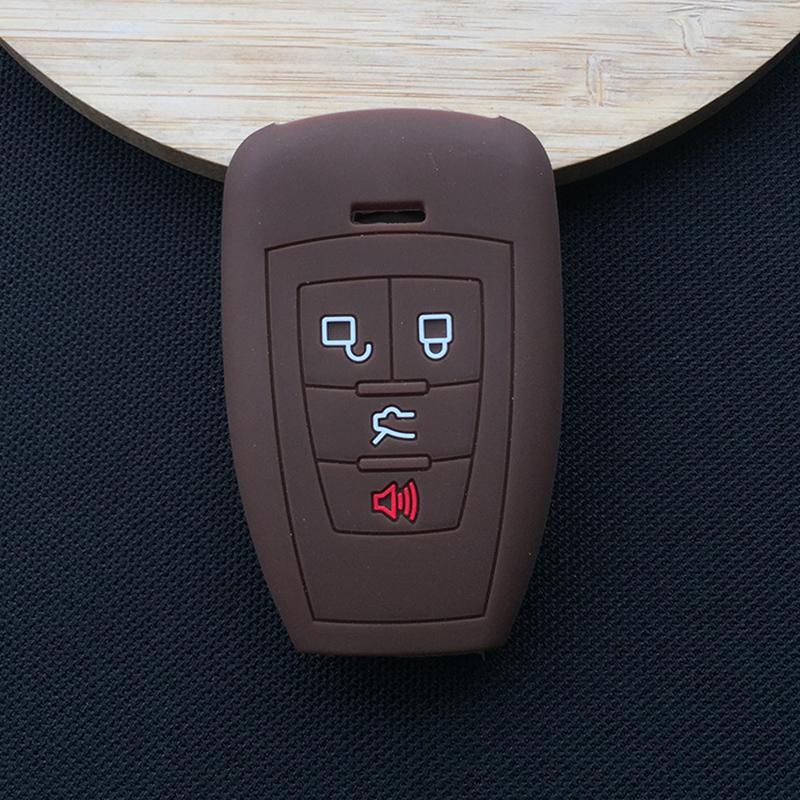 Silikon Auto Schlüsselhülle Case Schale für Baic BJ40 PLUS EX5 EU5 EC5 bj80 4-Tasten Smart Key Auto Zubehör