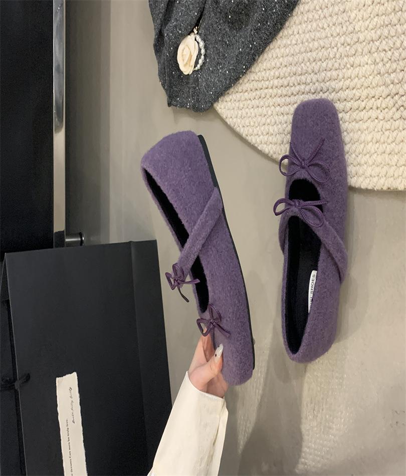 French with skirt, shallow mouth flat-soled single shoes for women's 2025 new spring bow Mary Jane gentle wind single shoes