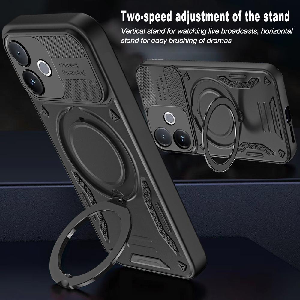 Magnetic Case For Vivo V60 Lite 4G / V60 Lite 5G Shockproof TPU + PC Phone Back Cover with Kickstand