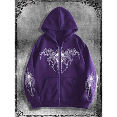 A Fashionable Original Dark Themed Zipper Hoodie, Perfect for Casual Occasions and a Fashionable Choice for Street Fashion