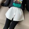 Women's Little Bangs Layered Midi Skirt with Decorative Two-Piece T-Shirt Sweatshirt and Hip-Covering Hem