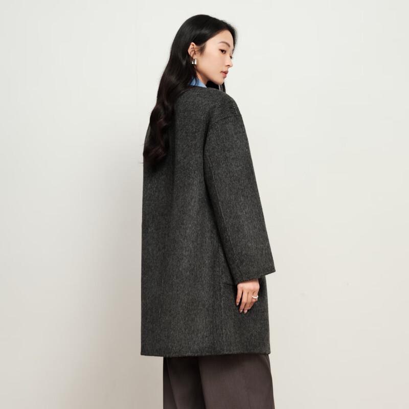 Elva' Island Women's Double-Sided Wool Blend Short Coat