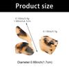Flexible Fit Brown Leopard Pattern Acrylic Geometric Ring Lightweight Comfortable Statement Jewelry Accessory